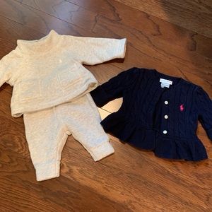 Ralph Lauren sweater and warm-up suit!